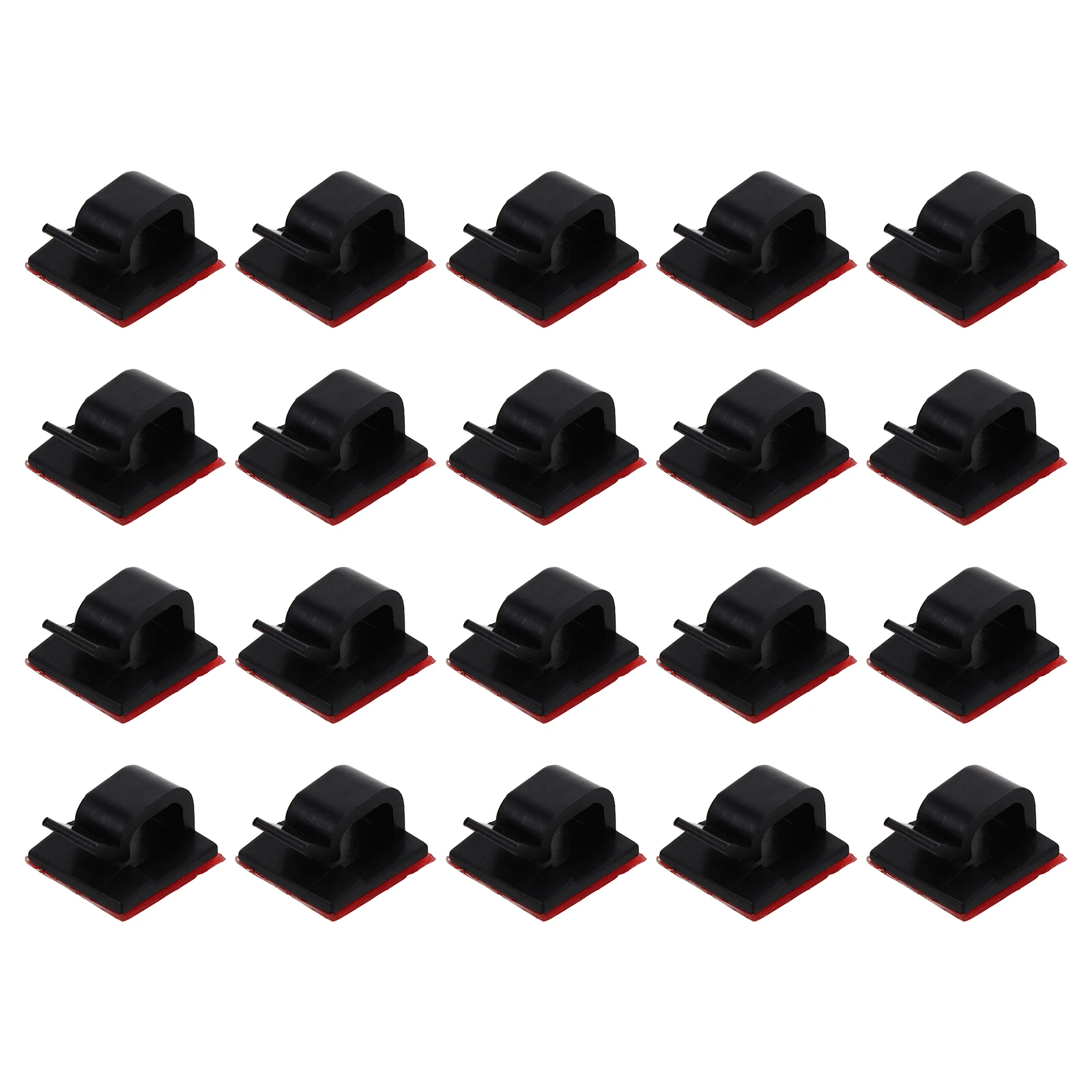 

20 Pcs Data Cable Storage Cords Organiser Holder Clips Organizer Adhesive Wire Electric Office