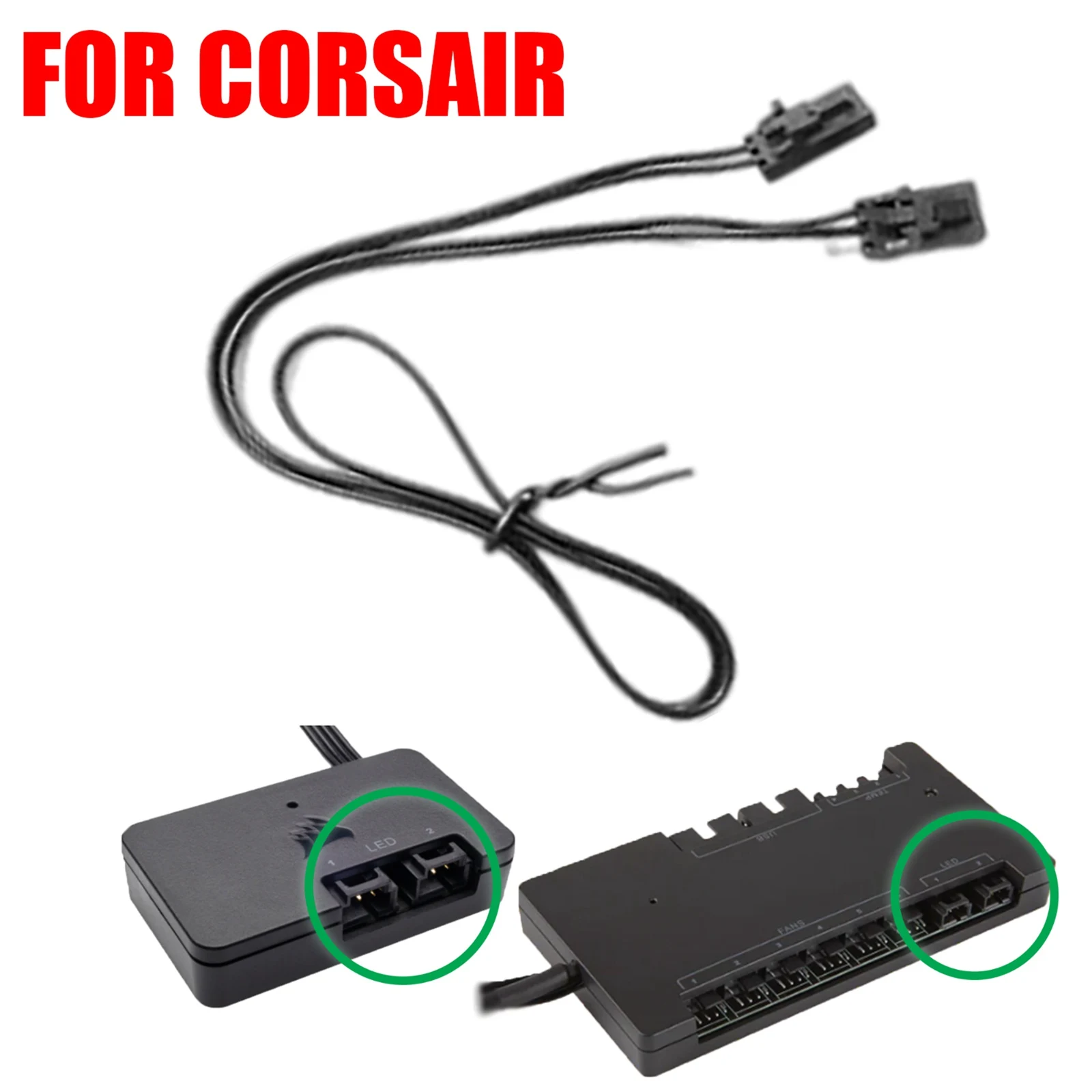 New RGB LED Fan Hub cable for Corsair RGB Fans LL HD ML SP SP-PRO QL 40cm