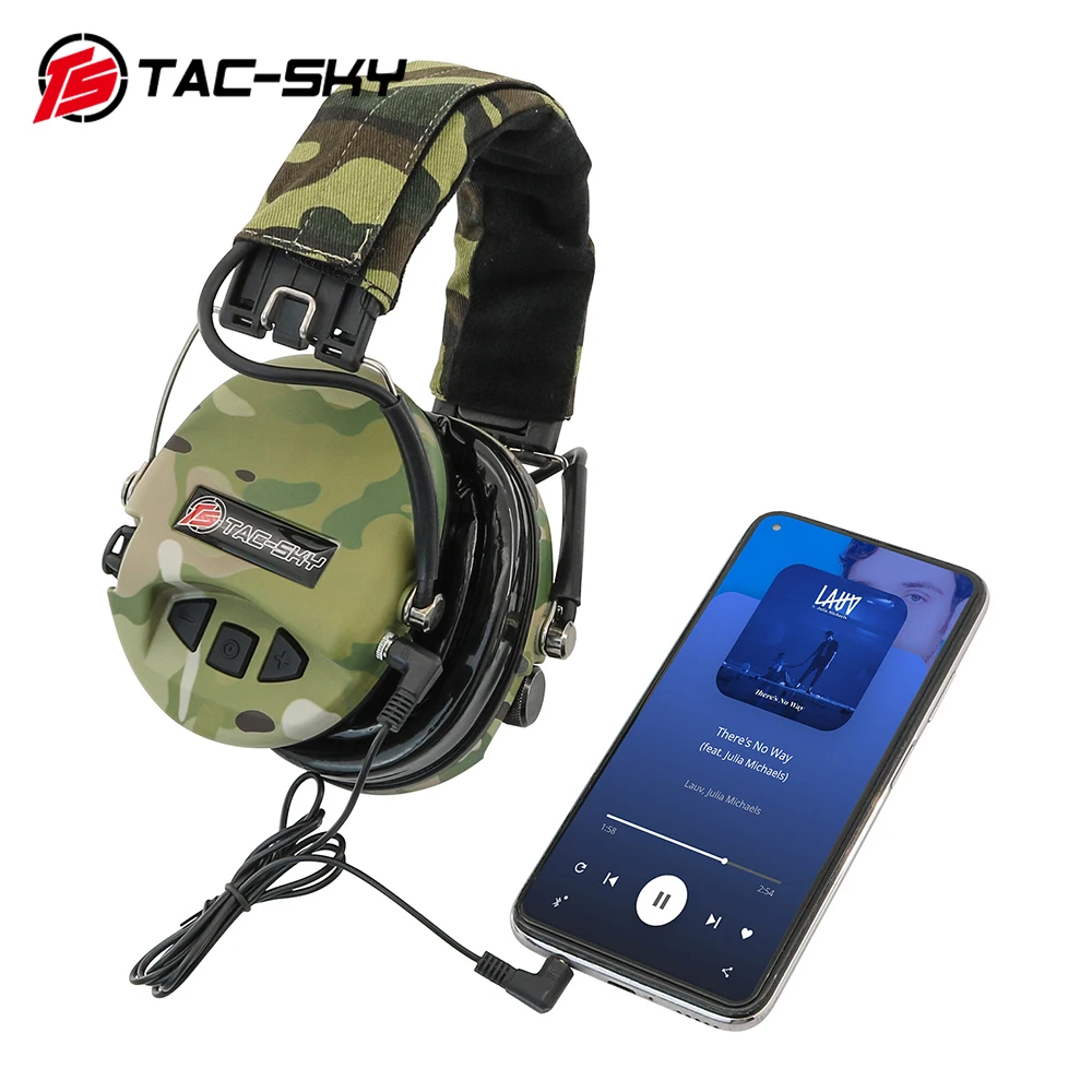 TAC-SKY SORDIN IPSC orejeras tácticas de silicona protección auditiva electrónica auriculares de tiro camuflaje MC