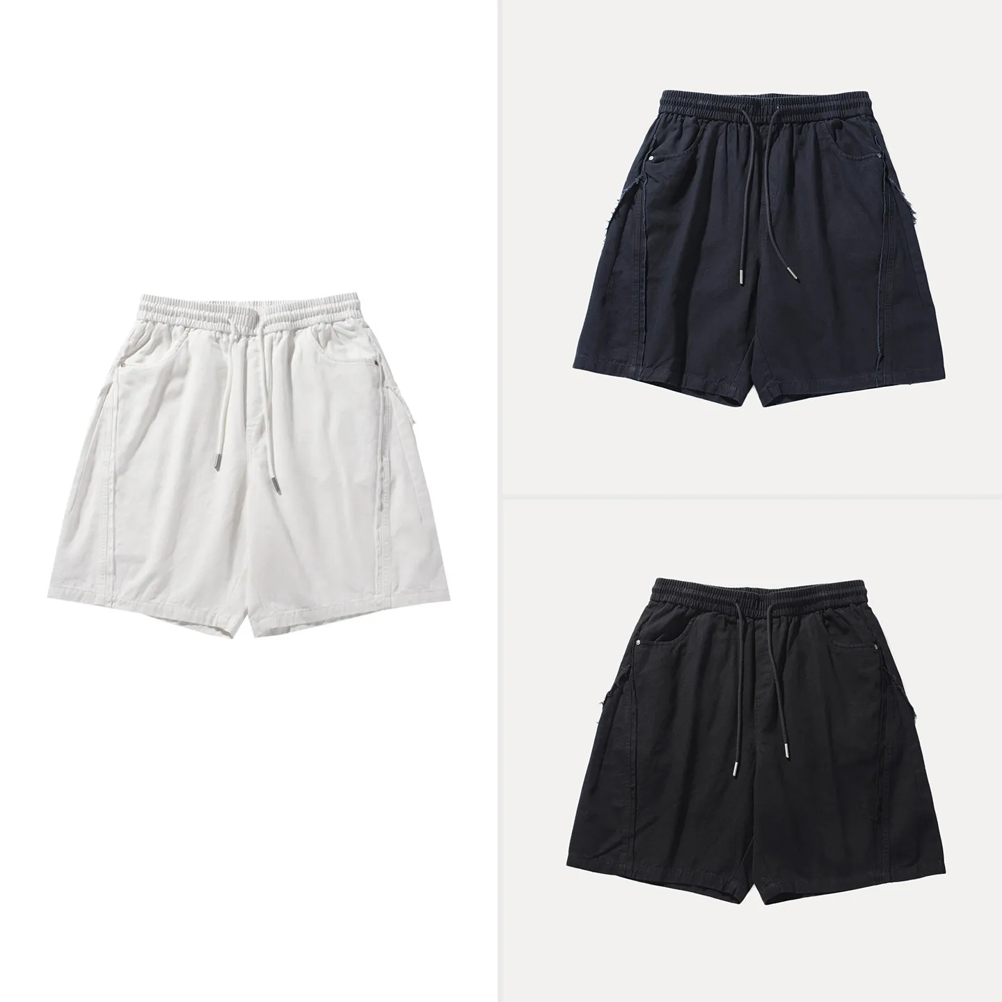 Men's Fashionable Casual Loose Knot Waist Simple Match All Day Shorts 2026 New Summer Clothing Standard Fit Other Material