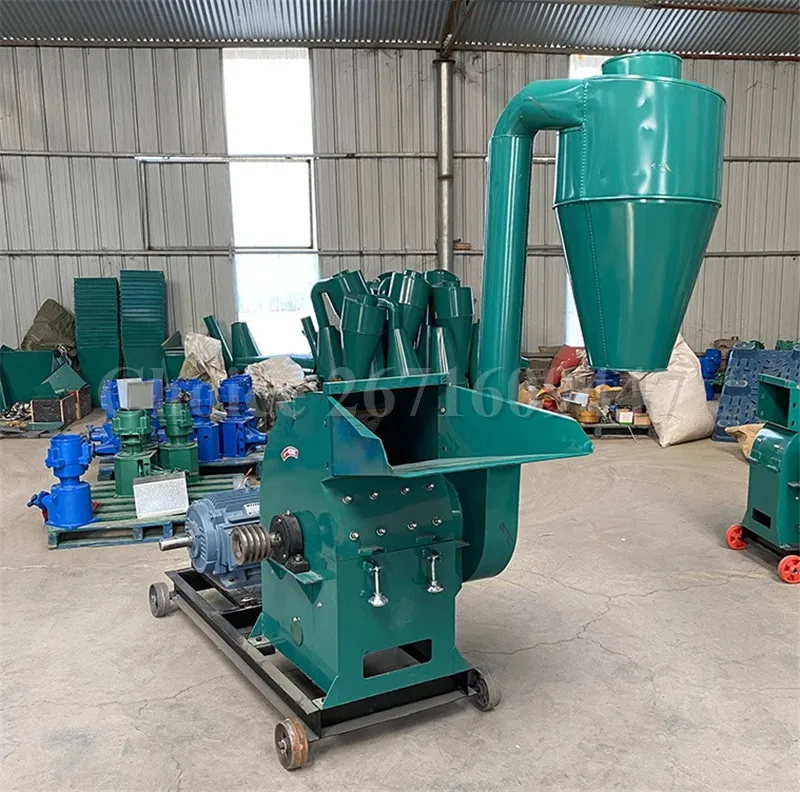 Electric Hammer Mill Corn Rice Husk Maize Grain Fodder Grass Crusher Grain Grinding Machine for Animal Feed