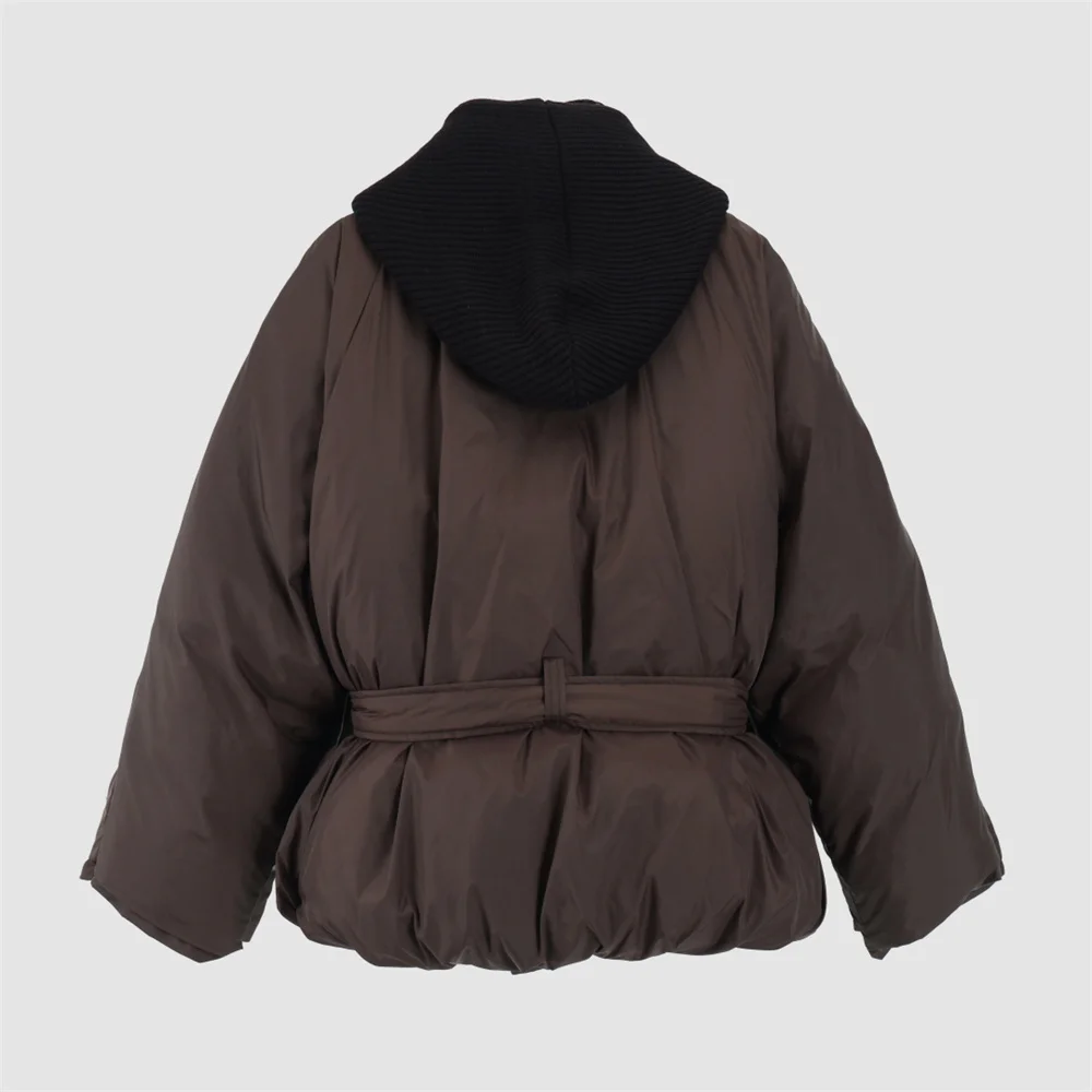 2026 Winter-Damen-Daunenjacke mit Schal, verdickt und warm, Damen-Daunenmantel, Y2K New Fashion Vielseitiger Oberbekleidungs-BH