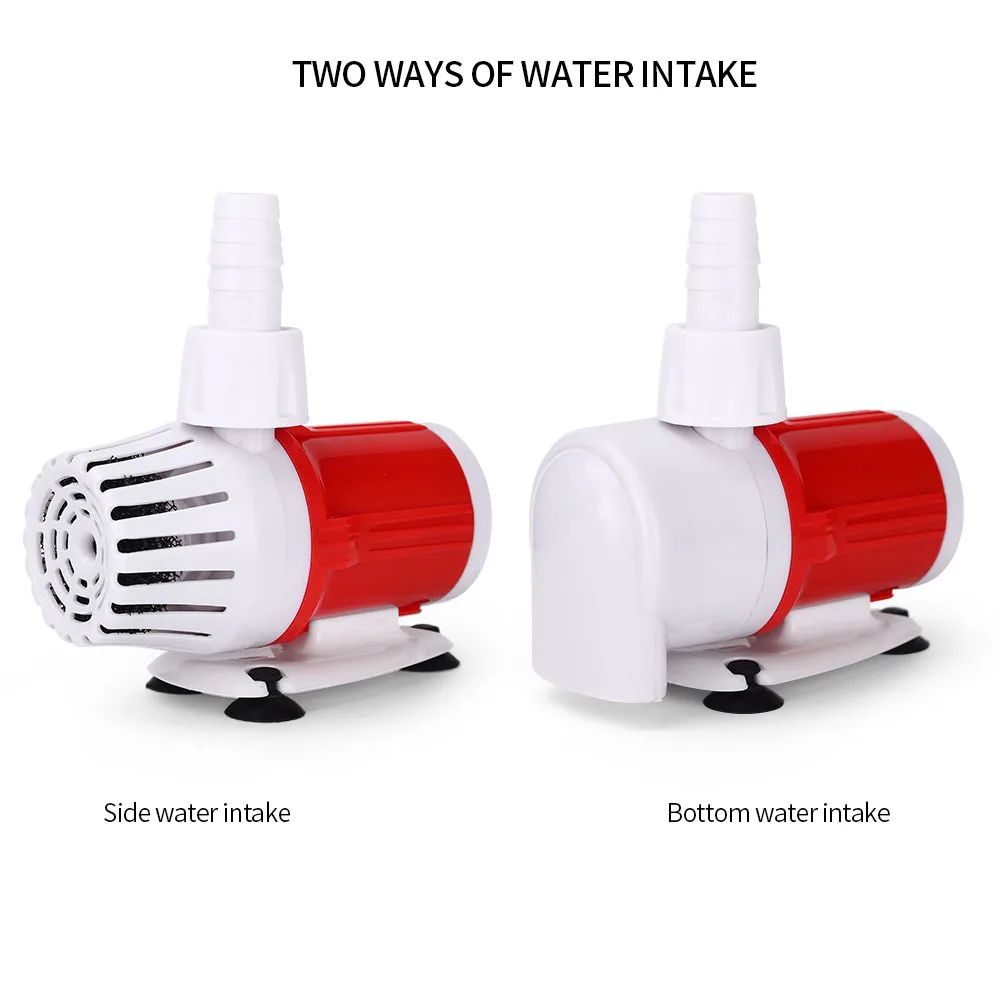 Ultra-quiet Fish Tank Submersible Pump Bottom Suction Side Suction Pump Suitable for Aquarium Rockery Fountain Filtration Cycle