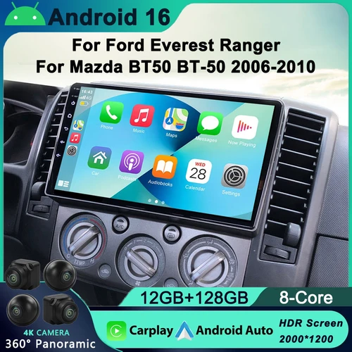 Estéreo de coche para Ford Everest Ranger para Mazda BT50 BT-50 2006-2011 2 Din Android Radio pantalla reproductor Multimedia Autoradio cabeza