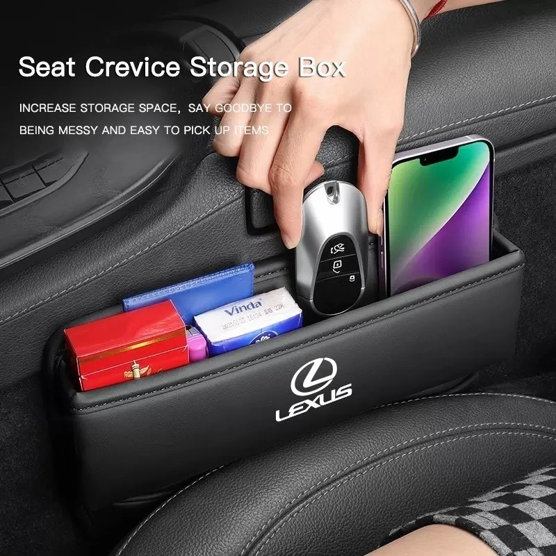 اكسسوارات السيارات مقعد الفجوة المنظم صندوق مانعة للتسرب حقيبة التخزين لكزس F SPORT CT ES GS NX IS250 CT200h IS300h ES300h ERX400h #3