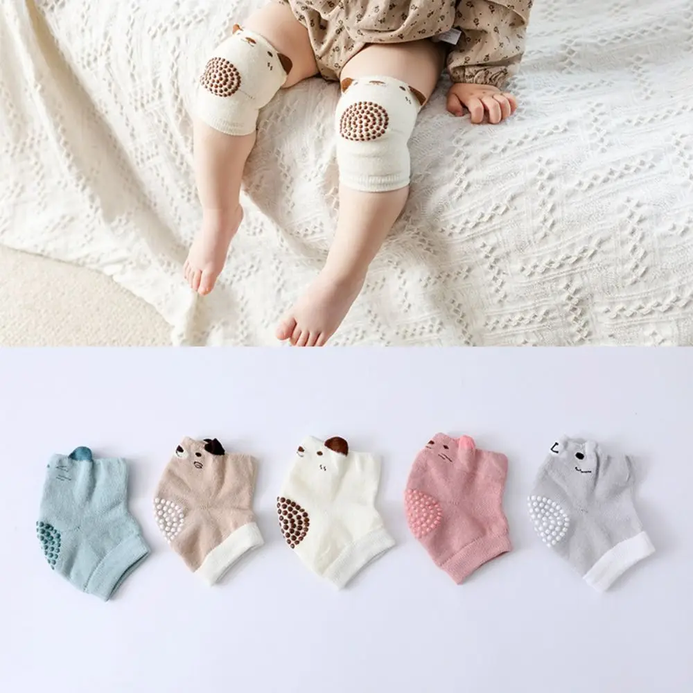 Cute Cotton Blend Knee Pad Cartoon Anti-slip Crawling Protector Anti-fall Kneepad
