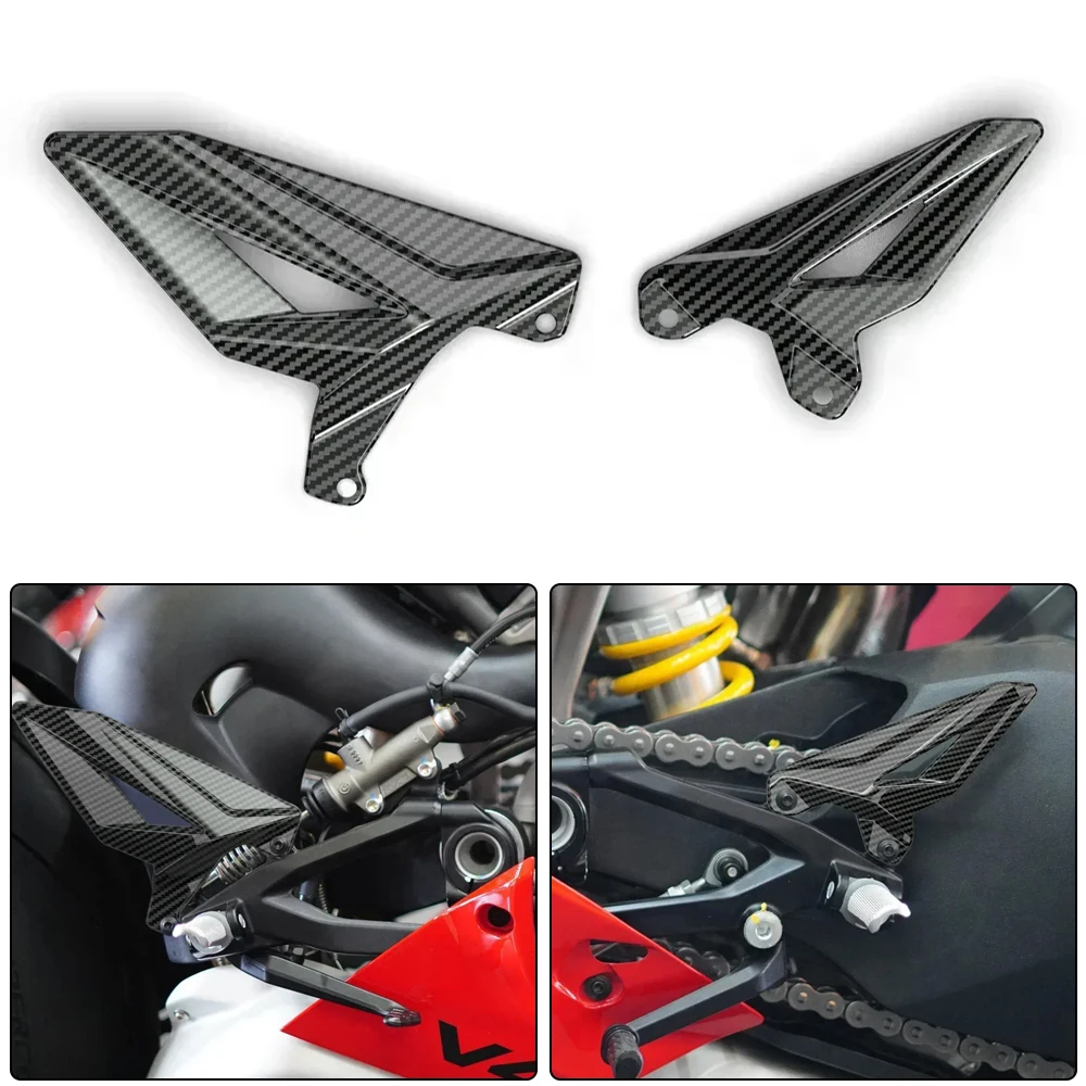 

For Ducati Panigale V4 V4S Corse 2018-2024 Panigale V4R 2019-2020 Motorcycle Modification Carbon Fiber Texture Foot Guard