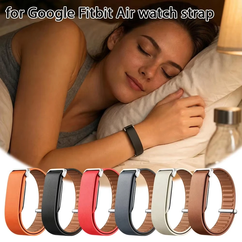 PU Leather Loop Watch Strap Replacement Outdoor Bicycle Sport Band Strap Wristband for Google Fitbit Air Smart Watch Accessories