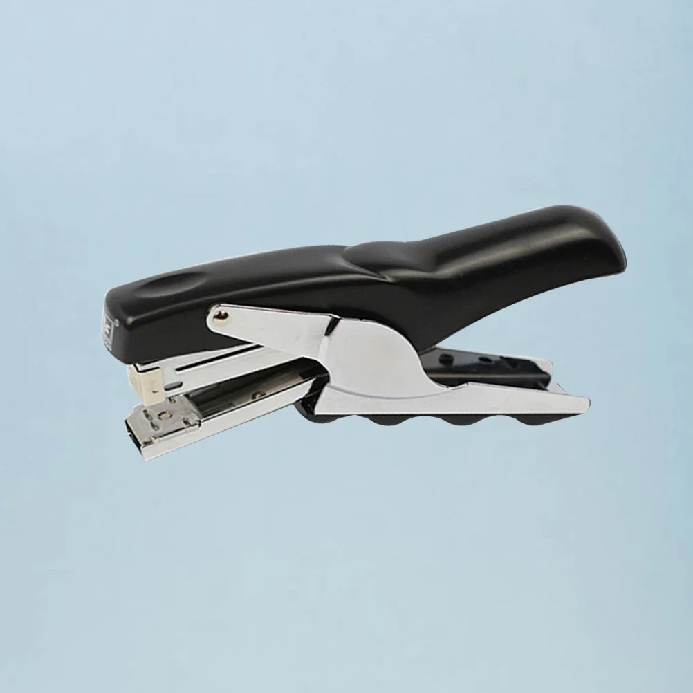 Plier Stapler Hand Grip Type Metal Stapler Efficient Stapler without Stitching Needle (Black) hand grip stapler