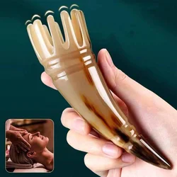 Natural Yak Horn Comb Gua Sha Scraping Massage Board Face Eye Head Body Meridian SAP Acupuncture Massager Tube Scraper Tool