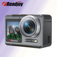 Roadjoy AC02 WiFi Action Camera 64G Card 4K 60FPS Dual Screen 150° Wide Angle 30m Waterproof Sport Camera with Remote Control