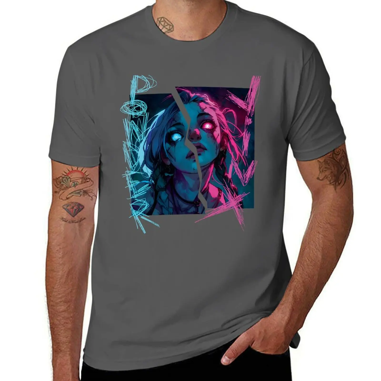 Powder Jinx Vi Arcane T-Shirt cotton t shirt man g man t shirts for men t shirts for man pack cotton T-Shirt