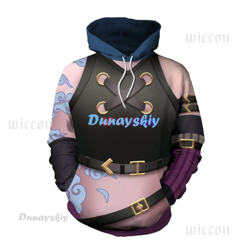 Arcane Hoodie LoL Vi Cosplay Hoodie 3D Printed Hooded Hoodies Sweatshirt Men Women 3D League of Legends Jinx Cosplay Costume