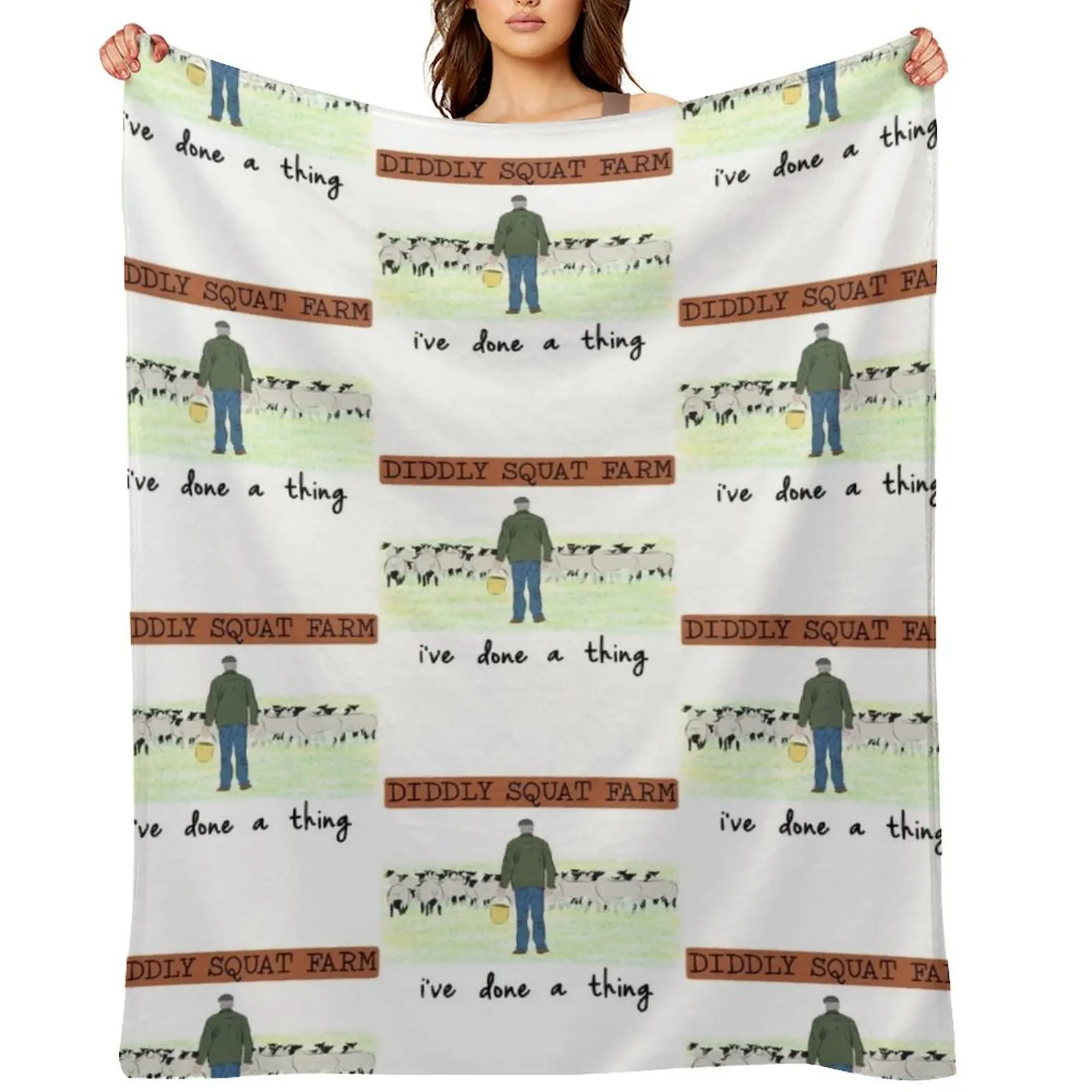 

Farmer Jeremy Throw Blanket Cute Picnic For Decorative Sofa Travel Blankets