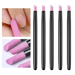 5Pcs Portable Quartz Grinding Pen Nail Care Manicure Tools Cuticle Dead Skin & Gel Polish Removal Sticks
