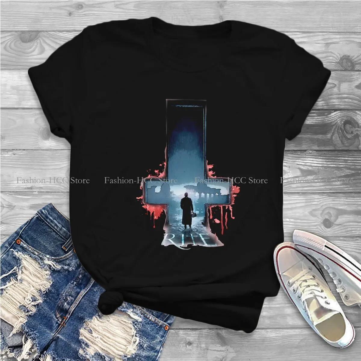 The Rite Special Polyester TShirt The Exorcist Movie Comfortable Creative Gift Idea T Shirt Short Sleeve