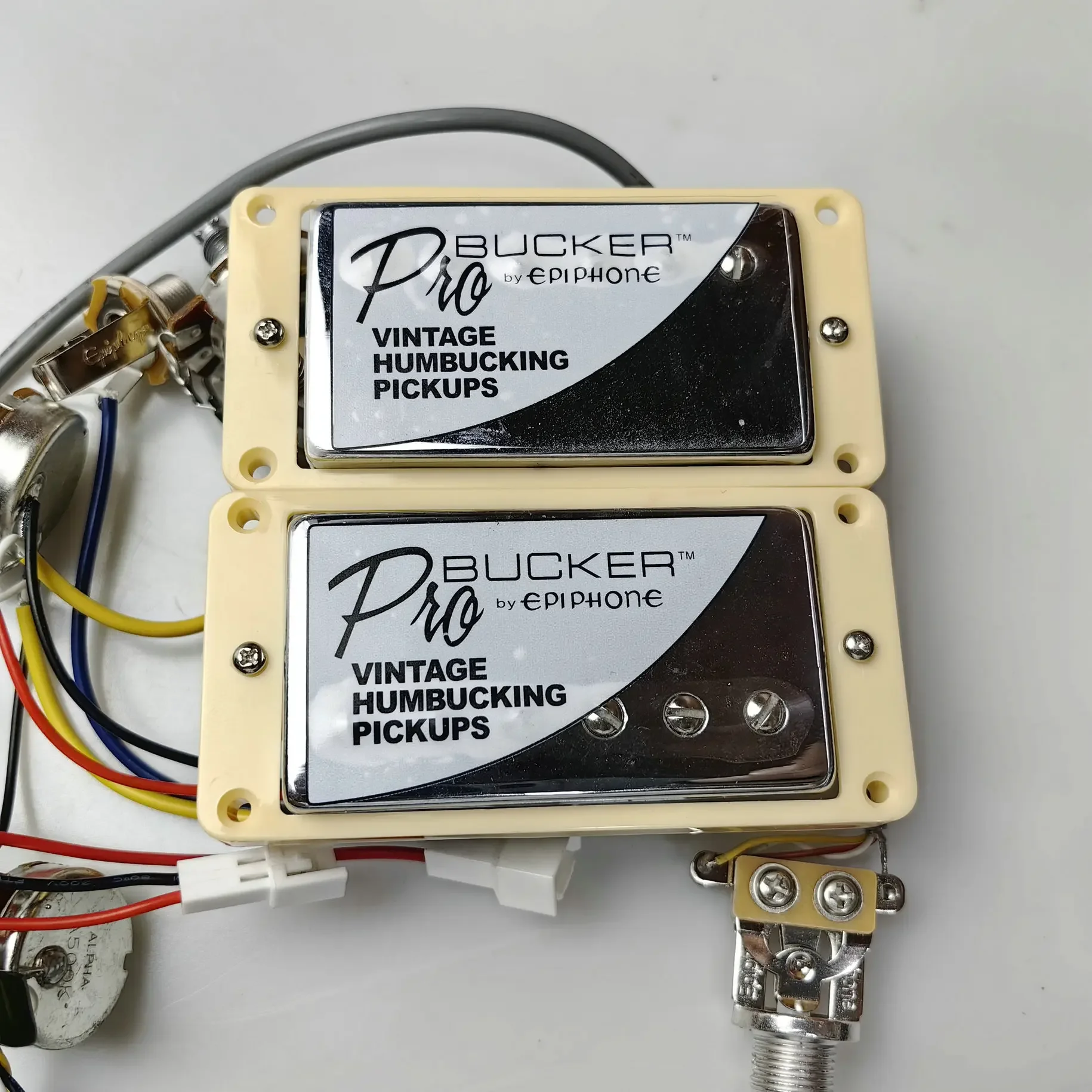 Guitar Pickups  ProBucker Alnico5 Neck and Bridge Pickups with Pro Wiring Harness Pots&3 Way Switches for Electric Guitar