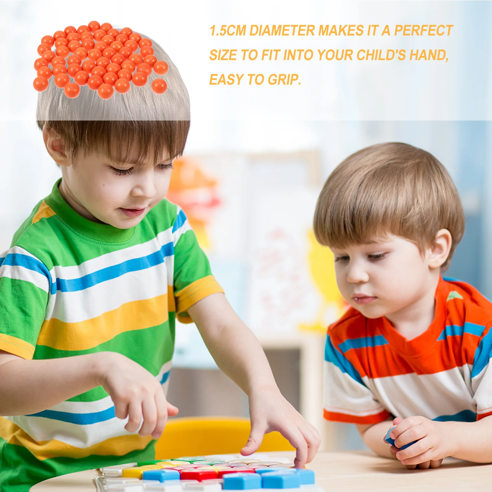 Boules en plastique colorées, 100 pièces, outils pédagogiques pour comptage des mathématiques, 15cm de diamètre, outils d'apprentissage durables et lisses au toucher