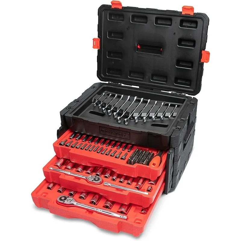 

Crescent 229 Piece 1/4", 3/8" & 1/2" Drive Mechanics Hand Tool Set with 3 Drawer Storage Case - CTK229C