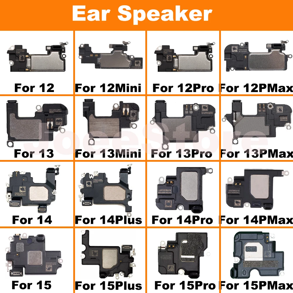 1pcs Earpiece For iphone 12 13 14 15 Pro Max Mini Plus EarPhone Ear Speaker Flex Cable Sound Receiver Repair Parts