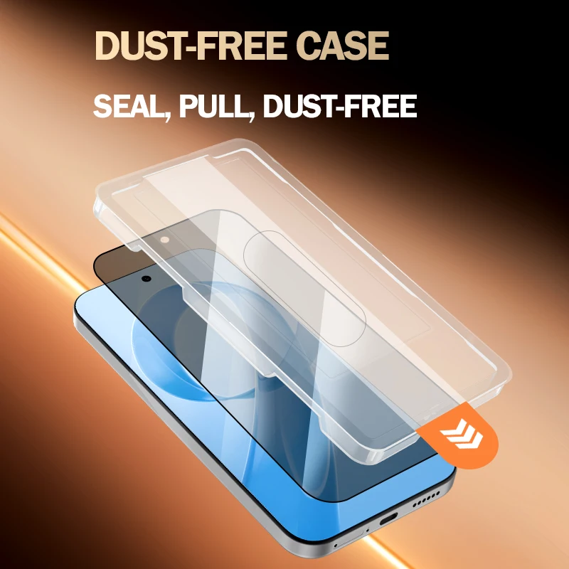 

For Xiaomi Poco F8 Ultra 5G 2 pcs LeReach CF Privacy Tempered Glass Anti-glare With Dust-Free VistaGuard Screen Protector