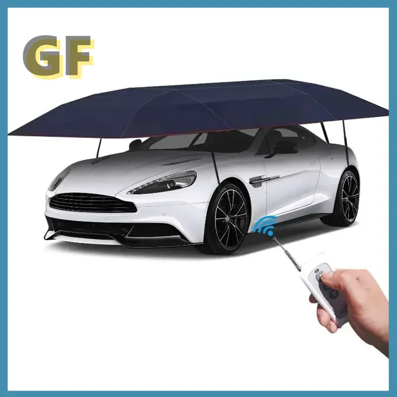 4.6 4.8m 5.2m Newest Fully Automatic Remote Control Outdoor Car Vehicle Tent Umbrella Car Shade Sunshade Cover Outdoor Car Cover