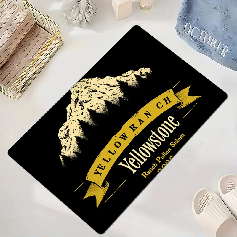 Farmhouse Yellowstone Retro Cowboy Non Slip Door Mat Floor Mat For Entryway Bathroom Kitchen Living Room