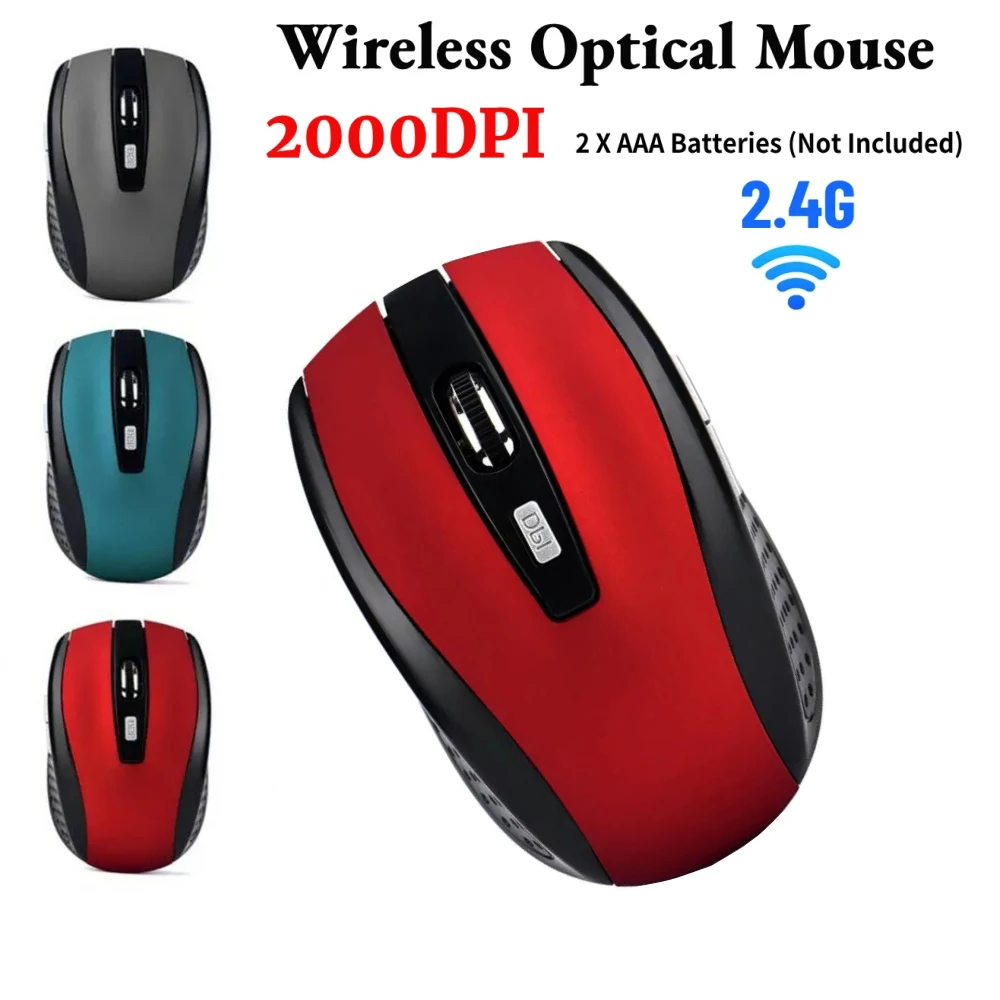 

Mouse 1200DPI adjustable 2.4GHz wireless optical convenient to carry with USB receiver suitable for PC laptop