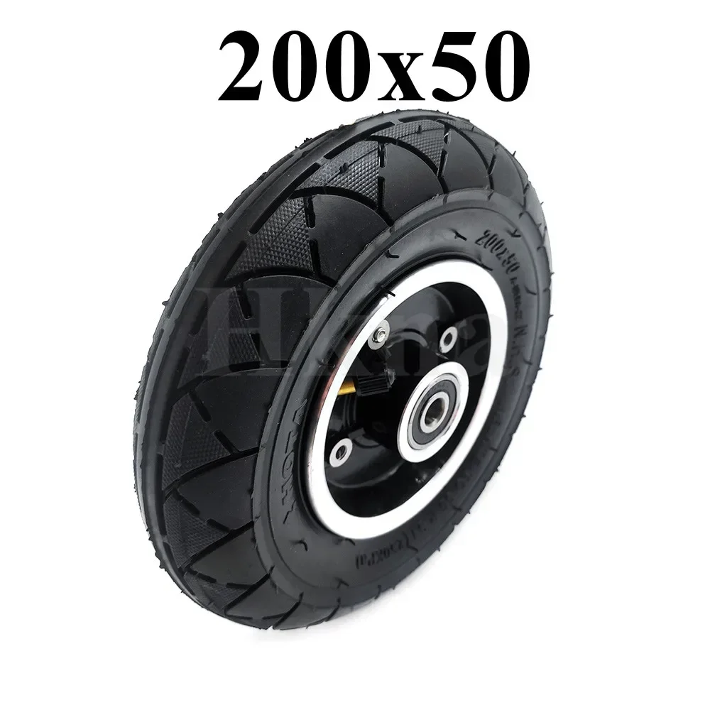 200x50 Front Wheel Tire 200*50 Inflatable 8 Inch Inner and Outer Tyre with Alloy Rim for Electric Scooter Parts