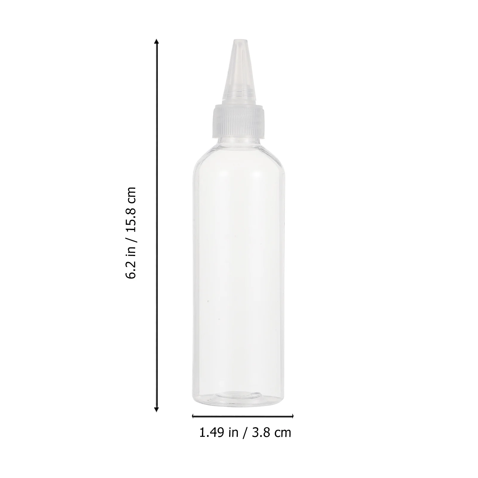 20 Stuks Lege Knijpflessen 120Ml Plastic Puntige Mond Vloeistof Dispenser Voor Cosmetica Pigment Olie Opslag Fles Transparant