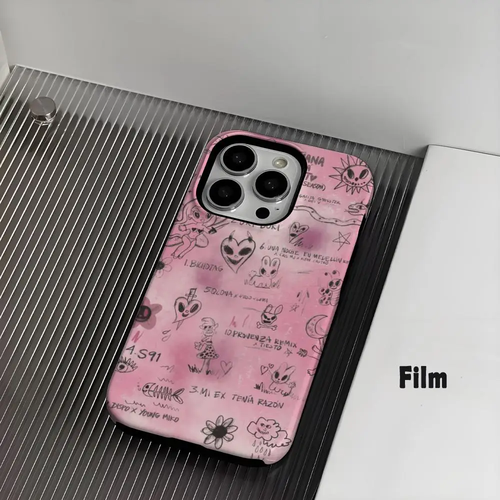 حافظة هاتف Karol G Manana Sera Bonito فيلم كوري INS لهاتف آيفون 16 15 14 13 12 11 Pro Max Plus فاخرة مغناطيسية بطبقة مزدوجة Cov