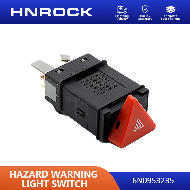 NEW HNROCK 6N0953235 Suitable for 99-01 Volkswagen Polo 6N2 Car Part Hazard Warning Light Switch