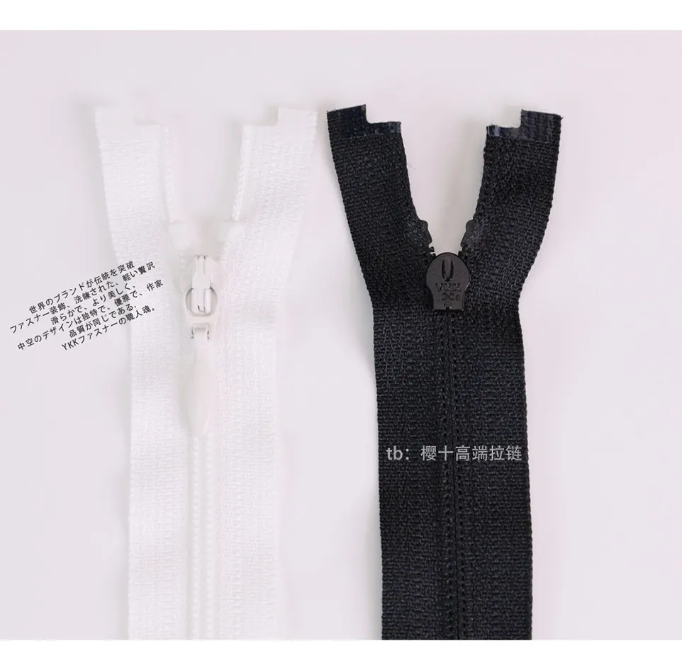 5 Stück YKK-Reißverschluss Nr. 3 Nylon-Unterwäsche mit offenem Rücken, kurzem Reißverschluss vorne, Daunenjacke, Mütze, Haustierjacke, Sonnenschutzkleidung – Detail 12