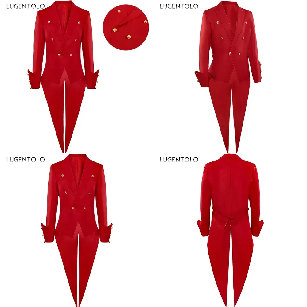 

Men Trench Coat Retro Casual Long Jacket for Renaissance Costume Party Halloween Wedding Formal Wear