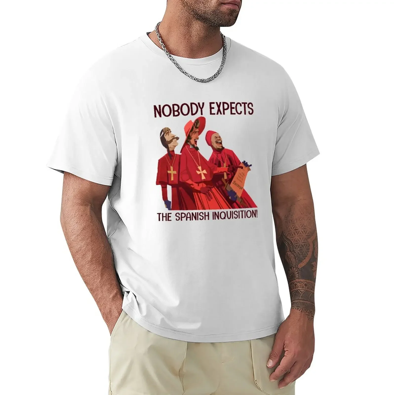 Nobody Expects The Spanish Inquisition T-Shirt sports fans for a boy Short sleeve tee heavy weight t shirts for men