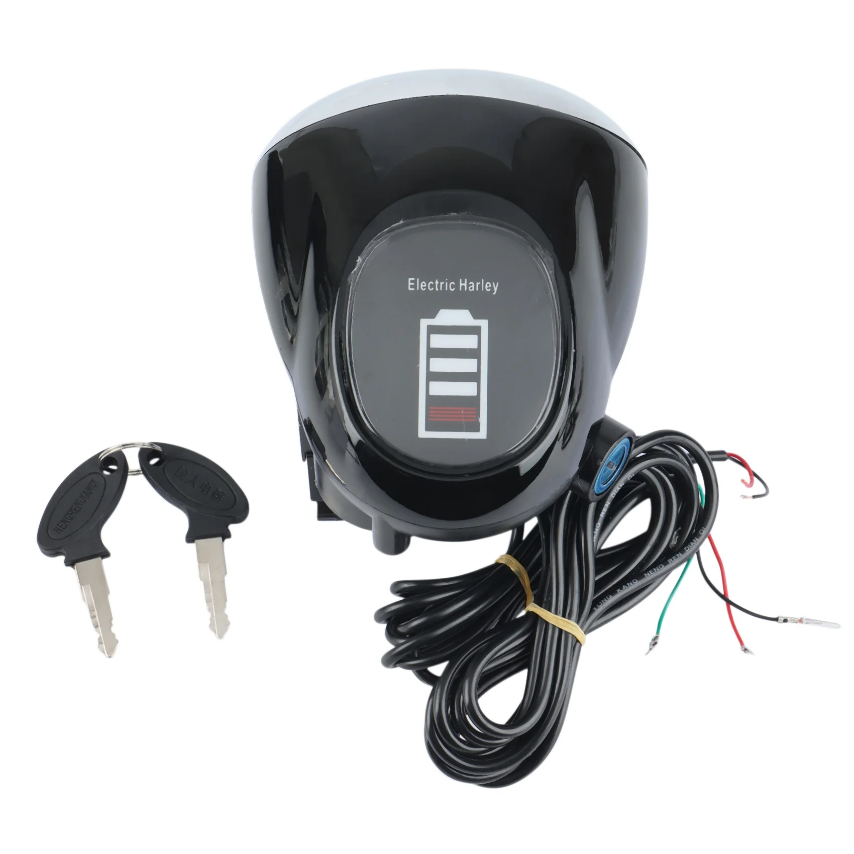Ldhl para scooter elétrica citycoco, olho de anjo, 60v, medidor de energia de velocidade, acessórios, chave de farol, kit de fechadura elétrica