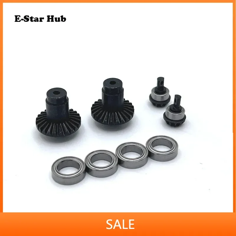 

24T/12T Steel Spiral Bevel Shaft Gear Bearings for 1/10 RC Tracked FMS 1/24 FCX24, Front and Rear Axle Gears, Xiaoqi Crusher K5