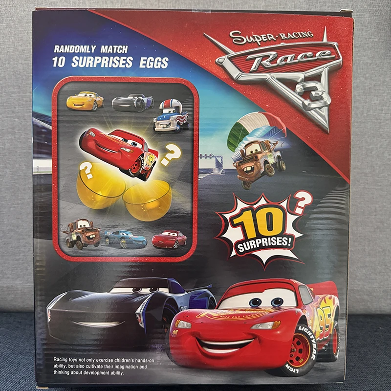 10pcs Set Pixar Model Cars Lightning Mcqueen Gashapon Machine Figures Jackson Storm Mack Uncle Play Vehicles Doll Toy Gift Box