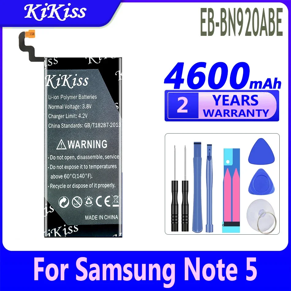 For SAMSUNG EB-BN920ABE 4600mAh Battery For Samsung Galaxy Note 5 Note5 N9200 N920T N920C N920P Note5 SM-N9208 Mobile Phone