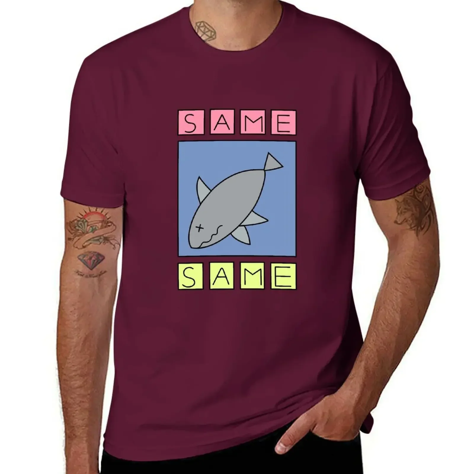 Men t shirt Sleaford Mods Punk hippie clothes sweat anime men clothes nichijou - same (shark) T-Shirt  men clothing  harajuku