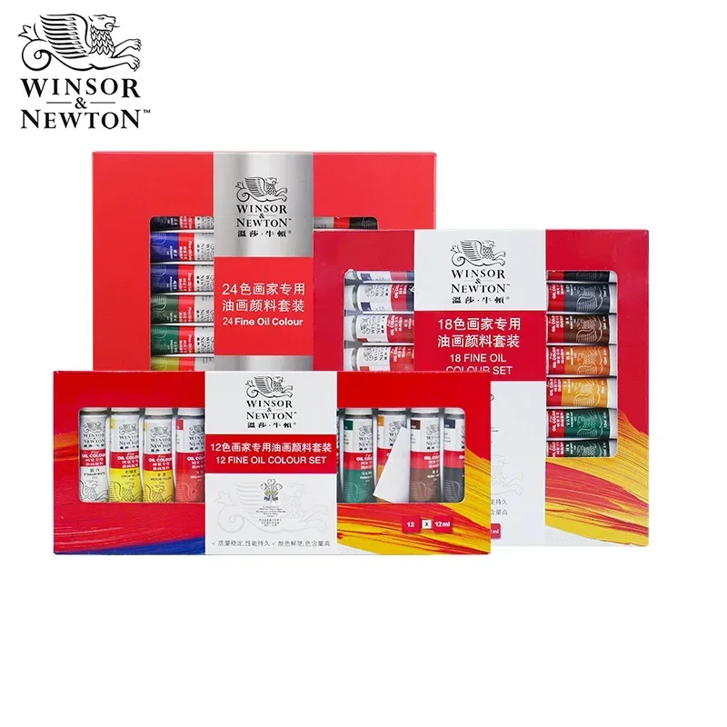 Winsor&Newton 12/18/24 Colors12 ML Tube Professional Oil Paint Set for Artist Oil Painting Drawing Art Paint Supplies