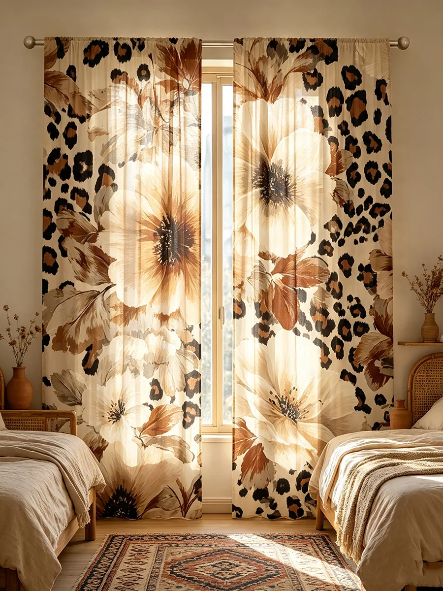 2PCS Digital Print Curtains Re - Home Decor Window Blinds 评论和价格