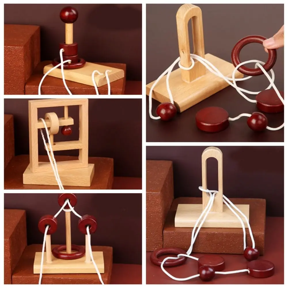 

3D Threading Rope Loop Puzzle Creative Rings Spatial Thinking Luban Lock Brain Teaser Intelligence Game