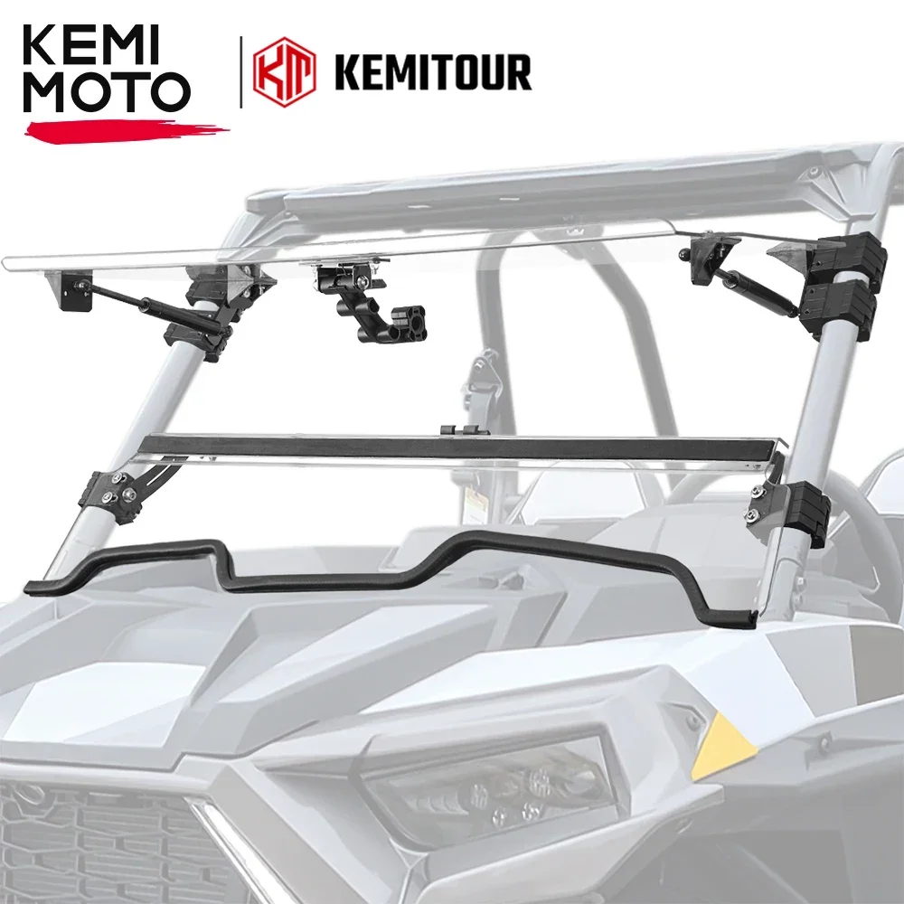 KEMIMOTO UTV 3 w 1 PC składana szyba przednia kompatybilna z Polaris RZR XP 1000 / XP 4 1000 XP/XP4 Turbo 2019-2023