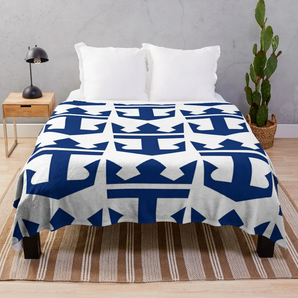 

iss Royal Blue Throw Blanket Nap for sofa Flannel Blankets