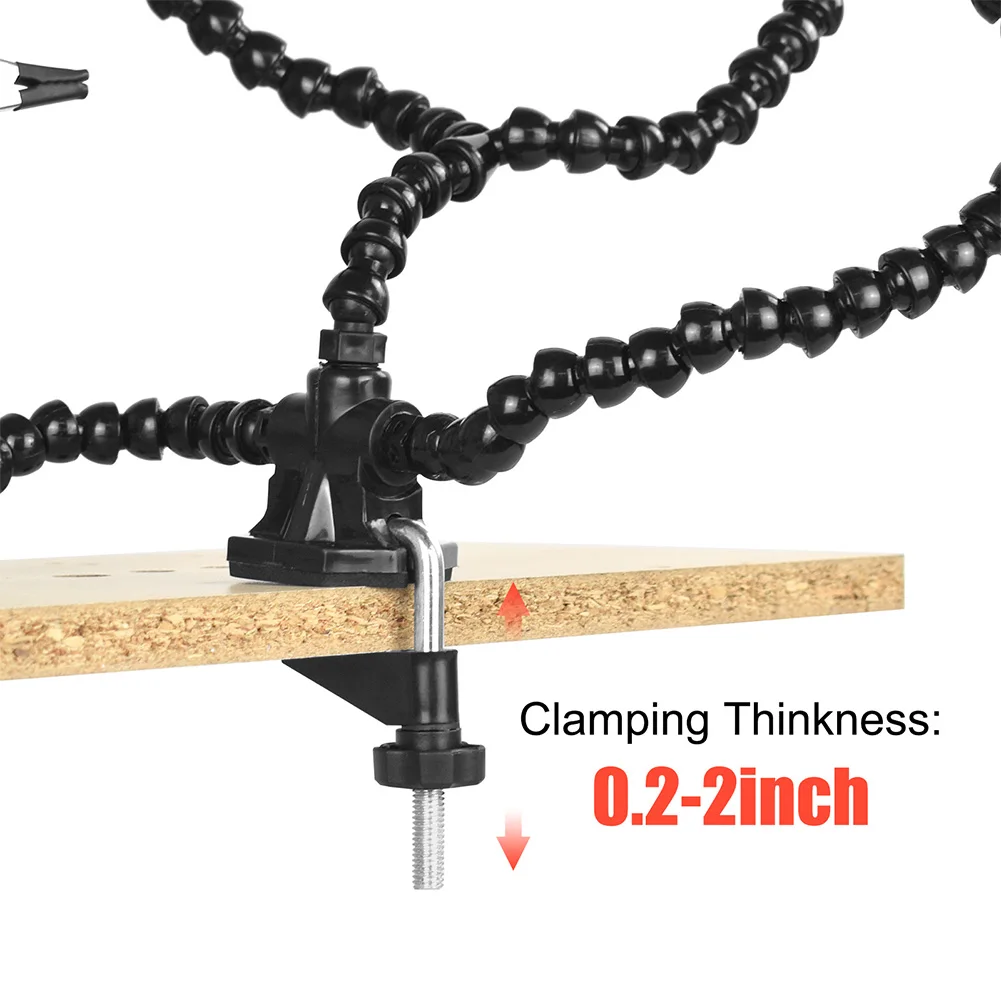 

Desk Clamp Soldering Third Hand Tool 3/4/5 Pcs Flexible Arms PCB Holder Stand Solder Stand for Electronics Repair Jewelry Hobby