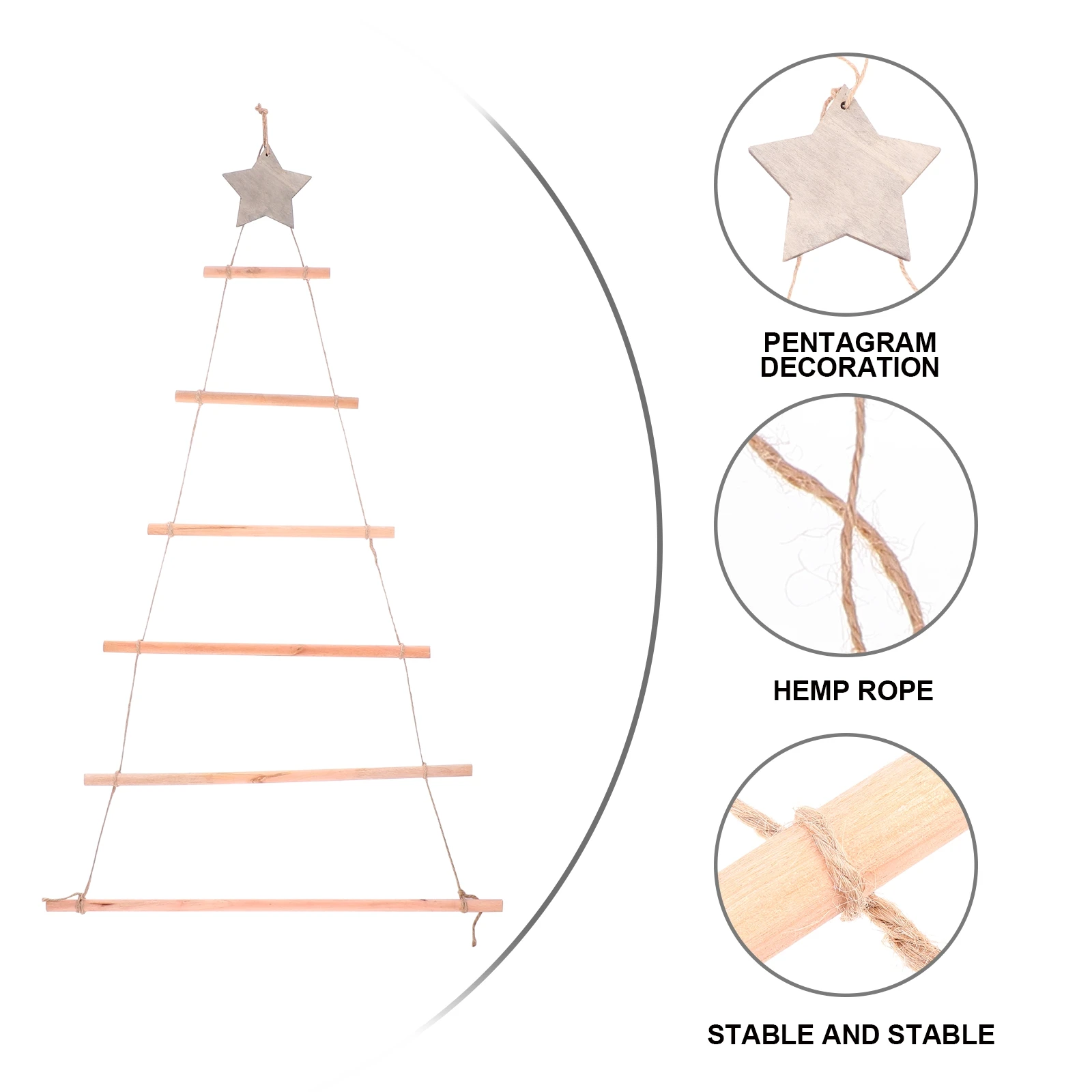 

Mounted Christmas Tree Decorations Country Hanging Artificial Wall Child Rustic