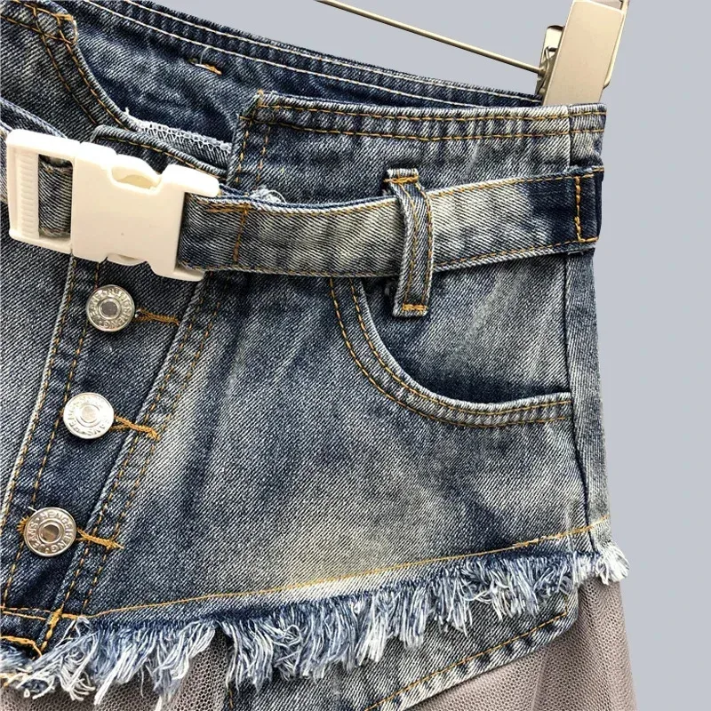 ชุดสูทสไตล์โกธิคสำหรับผู้หญิง ชุดเดรสยุคกลาง ผ้าเดนิม ผ้าตาข่าย แต่งผ้าปะติด กระโปรงระบายชายไม่เท่ากัน ผ้าทูลล์ ลูกไม้เก๋ไก๋ กระโปรงแฟลดาส ผู้หญิง ปาร์ตี้คาร์นิวัล 2024