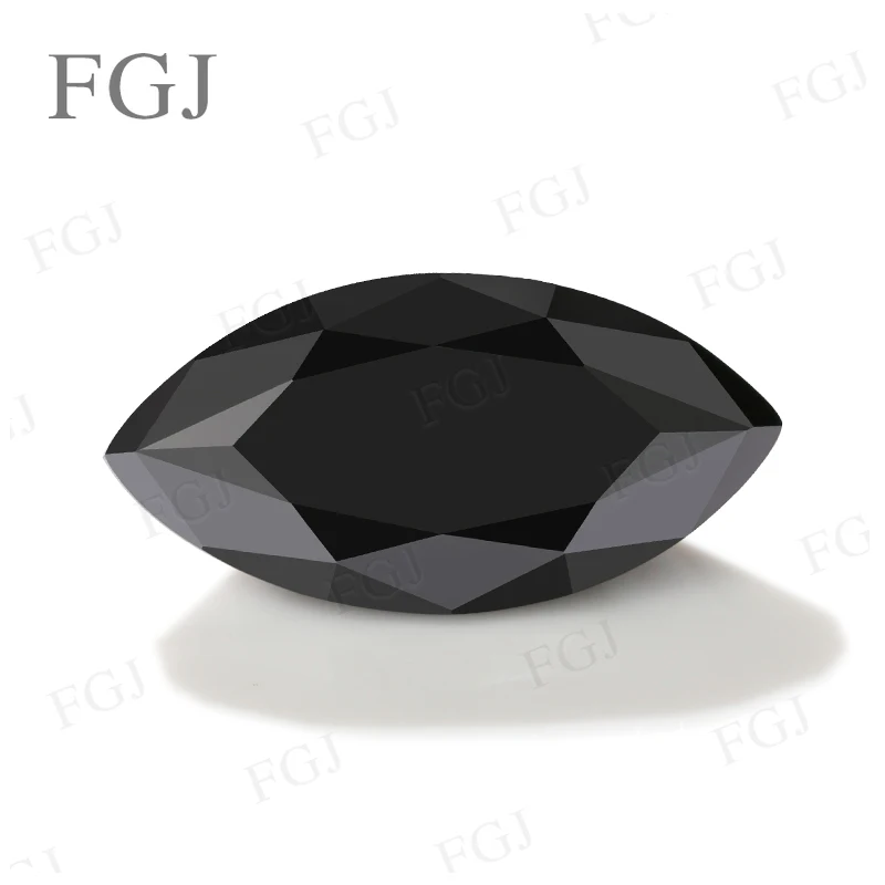 Hot Sale Moissanite Stone VVS1 Marquise Shape Black With GRA Loose Gemstone Diamond Tester Positive Wholesale Price Beads