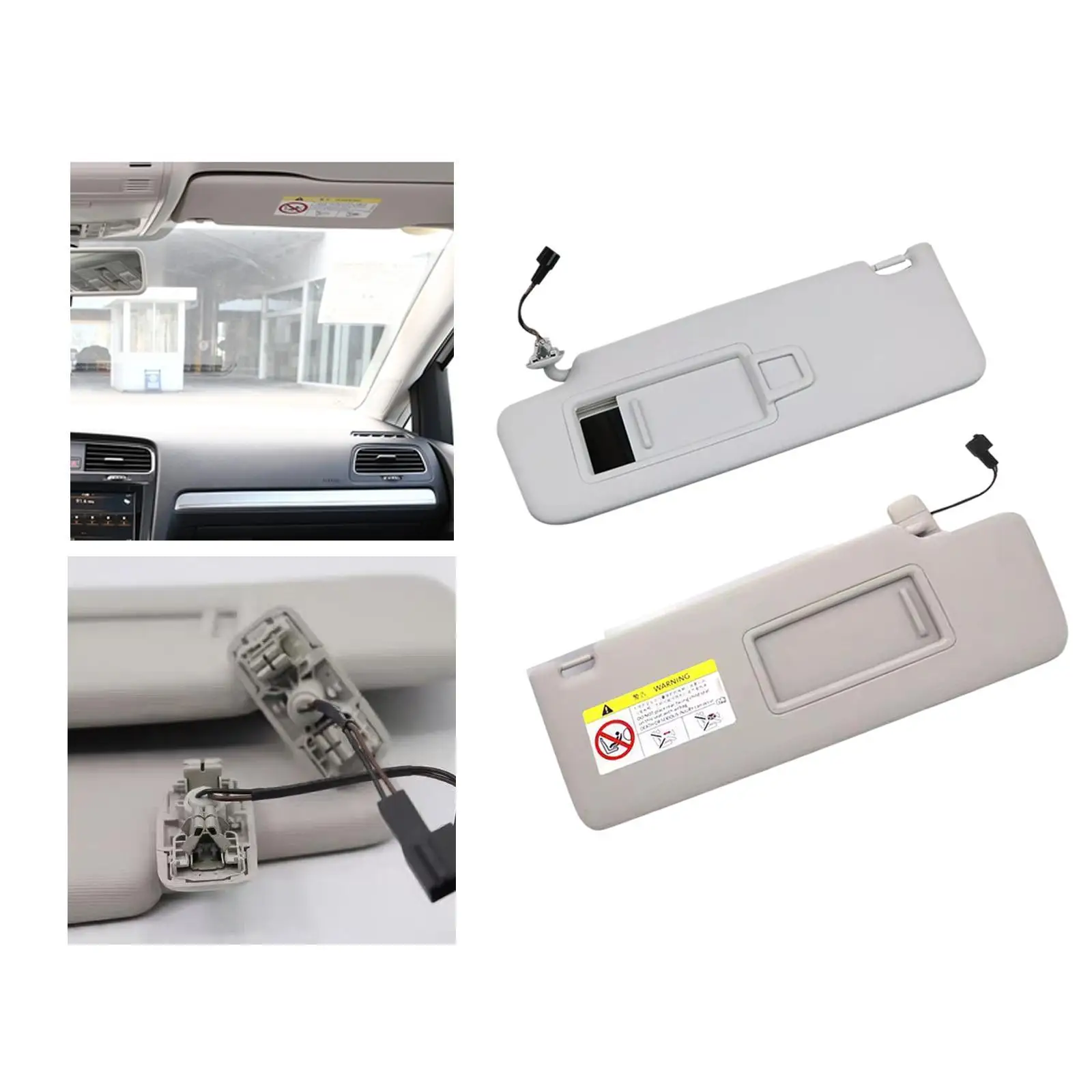 

Передний солнцезащитный козырек со сменным зеркалом для макияжа, автомобильная простая установка, запасная часть, профессиональная для Golf MK7 T-roc